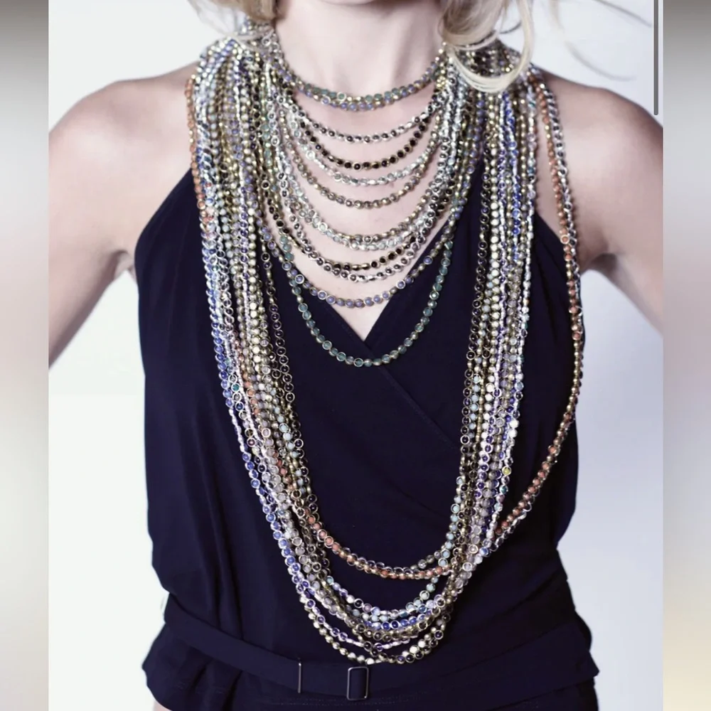 Sway Into It - Gemstone Necklace with Antique Gold Rings in Amethyst - Picture 2 of 8